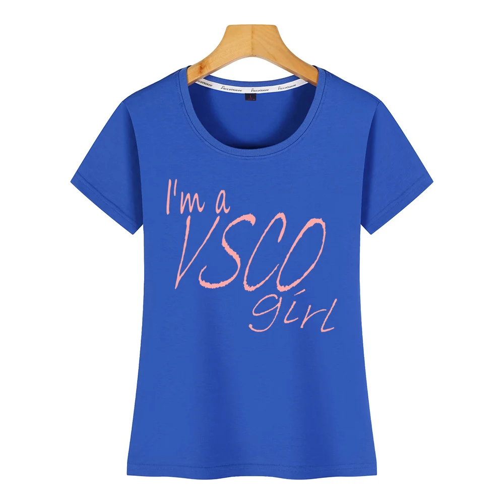 Женская хлопковая футболка с надписью im a vsco girl|Футболки| |