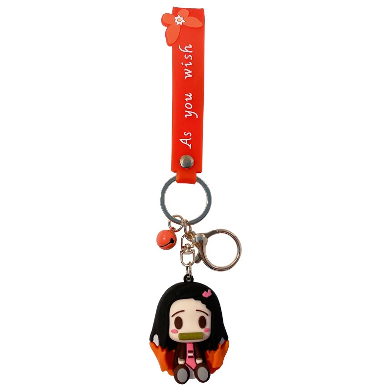 

Japan Anime Demon Slayer Cartoon Key Chain Fancy Gift Kamado Nezuko Agatsuma Zenitsu Cute Pendant
