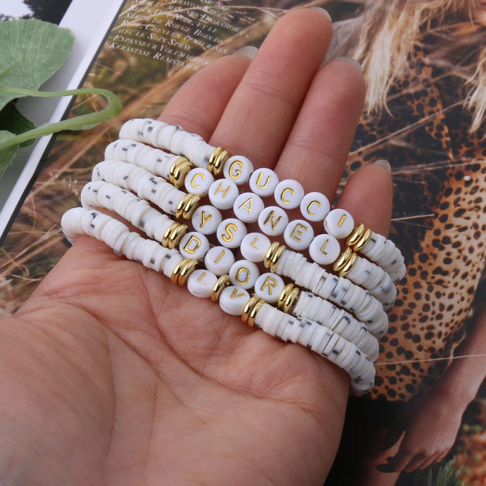 NeeFu WoFu DIY Digital браслеты с буквами Boho название женский номер ручной работы