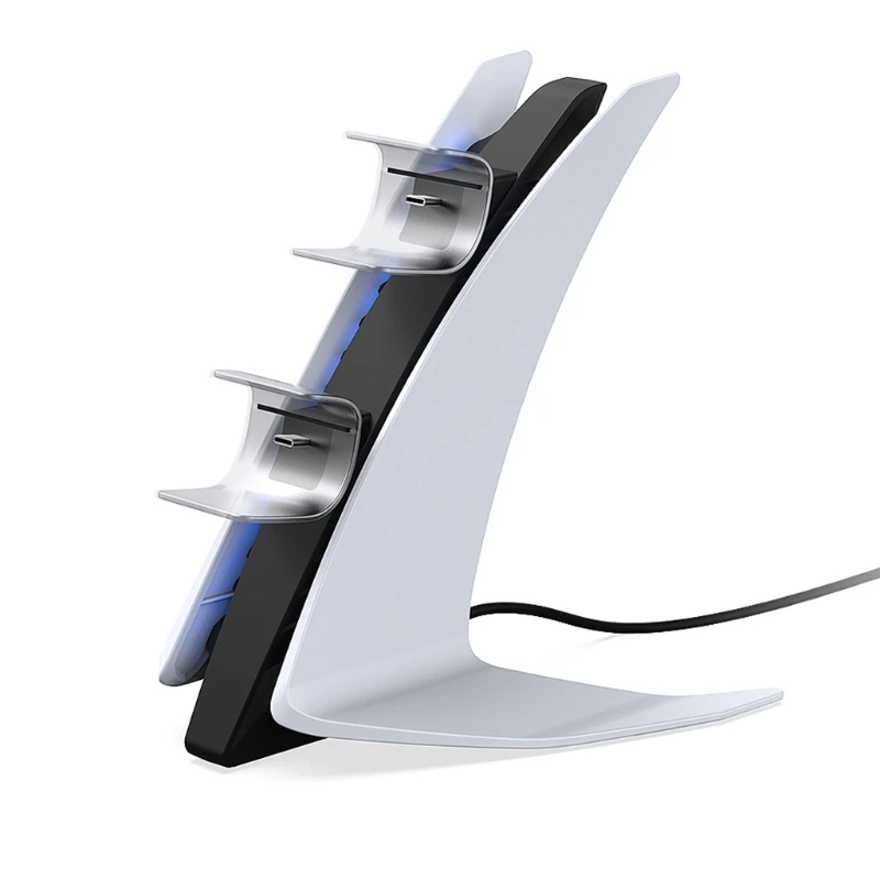 

Dual Controller Charger Holder Stand 2-Port Charging Dock Station Built-in DC Boost Regulator Circuit 5V/2A Fits for PS5