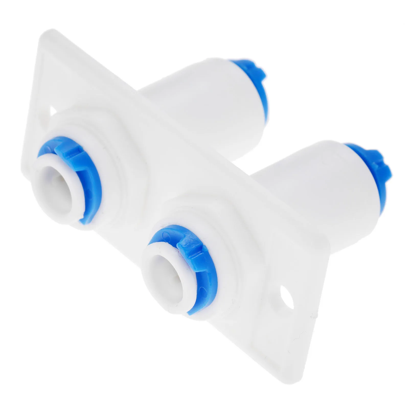 DRELD Double Bulkhead Straight 1/4&quot OD Quick Fitting Connector Reverse Osmosis Aquarium System RO Water Plastic Pipe Coupling |