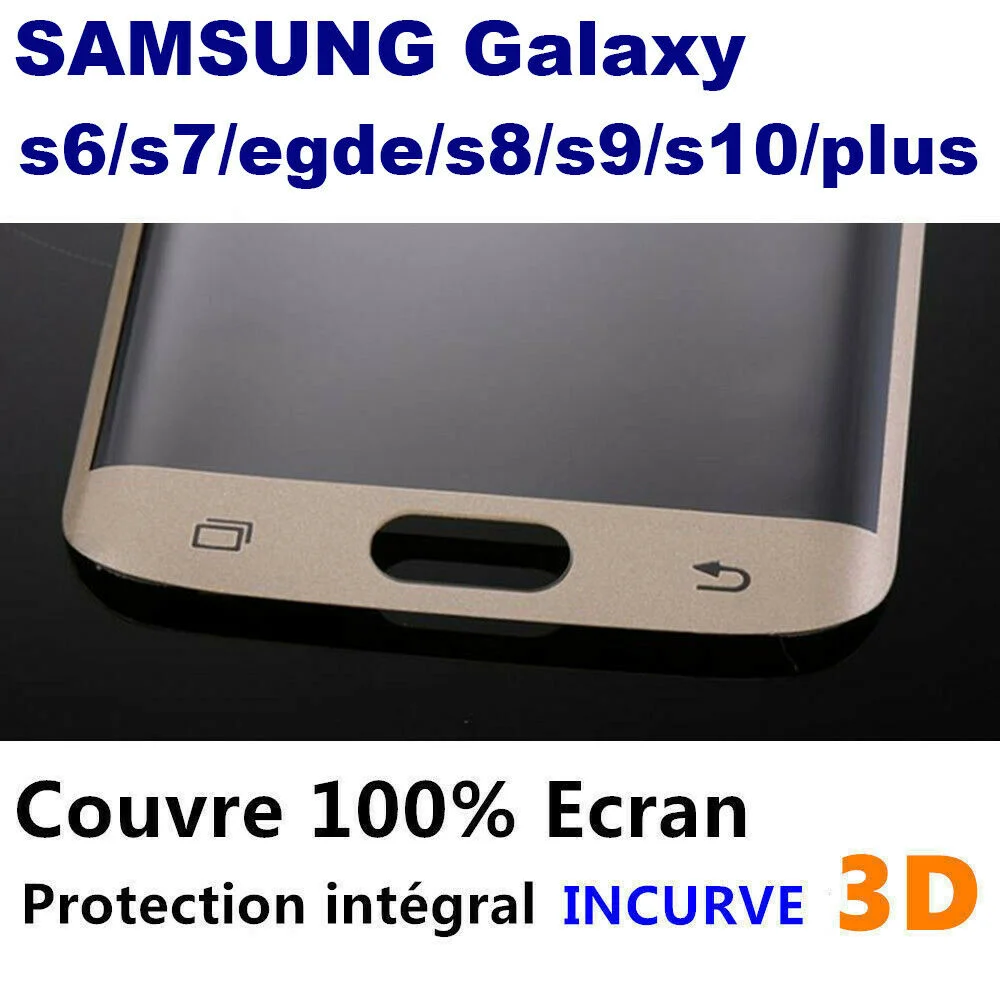 

FILM VITRE Protection cran VERRE Tremp 3D For Samsung Galaxy S6/S7/S8/S9/S10/S20