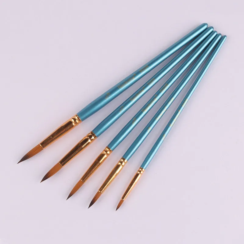 Тонкая нейлоновая кисть для рисования миниатюрная гуашь масляная