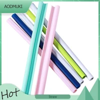reusable drinking silicone straw easy to clean detachable straw with storage box 9 inches multi colored long straw for beverage