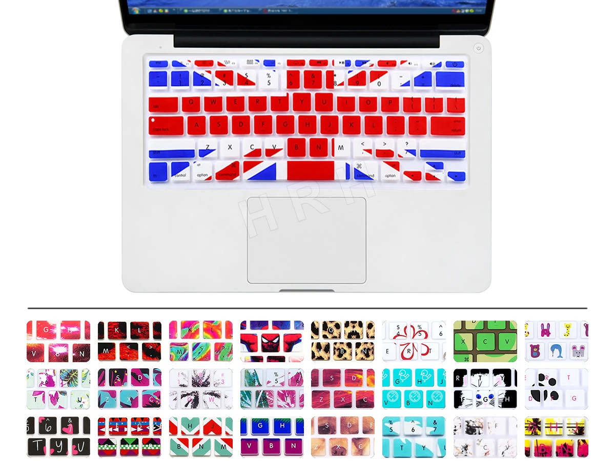 HRH тонкий модный дизайн чехол для клавиатуры силиконовая защитная пленка Macbook Air 11