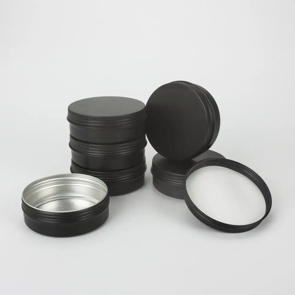 

Black Aluminum Jar Empty Small Lip Oil Cosmetic Eye Travel Refillable Container Tin Set Cream Lotion Bottle M7h5