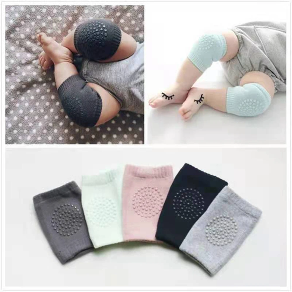 Kids Non Slip Crawling Elbow Infants Toddlers Baby Accessories Smile Knee Pads Protector Safety Kneepad Leg Warmer Girls Boys