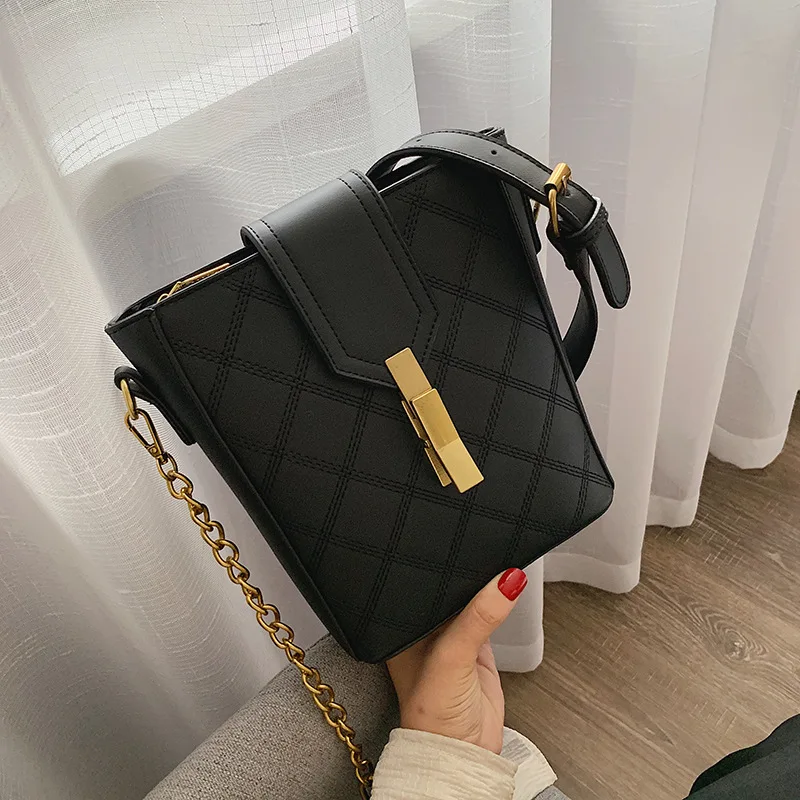 JIULIN Лето 2019 Новая корейская модная женская сумка наплечная Lingge chain tide|Сумки с