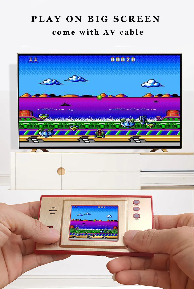 Ретро-консоль мини-видеоплеер портативная игровая консоль со встроенными 620