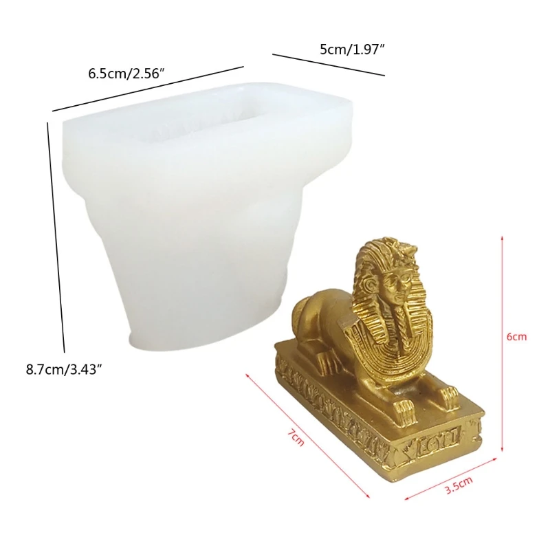 

Handmade Egyptian Sphinx Resin Mold DIY 3D Great Sphinx Face Epoxy Resin Casting Silicone Mold Resin Wax Craft Tools