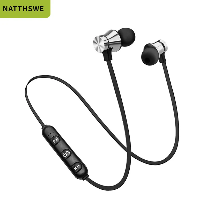 NATTHSWE магнитные беспроводные bluetooth наушники XT11 музыка спорт громкой связи с