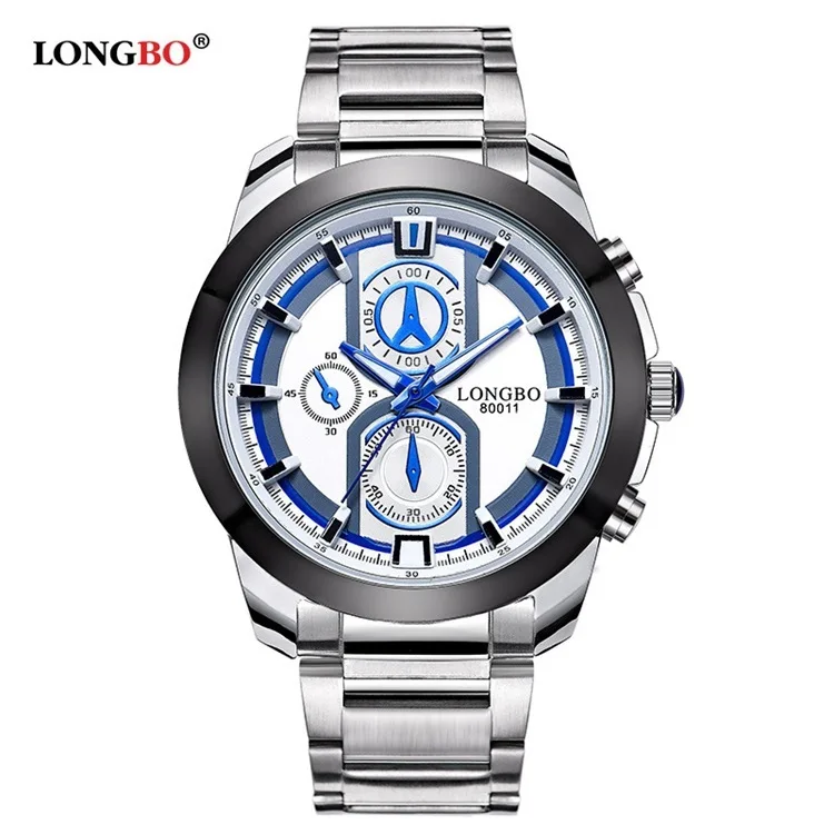 

Men's new fashion fashion men's fashion quartz steel band waterproof watch