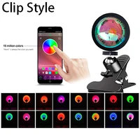 rgb sunset projection lamp mobile app wireless remote control colorful sun light led 360 degree rotating atmosphere night lights