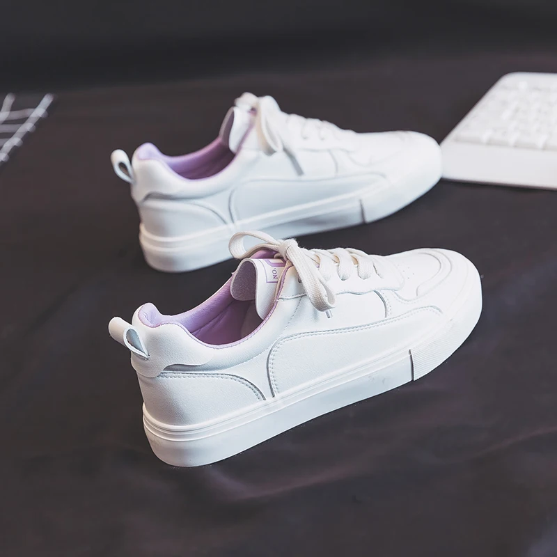 

Весенние популярные новые женские кроссовки, кожаные водонепроницаемые Белые Повседневные туфли на шнуровке для девочек, женская обувь дл...