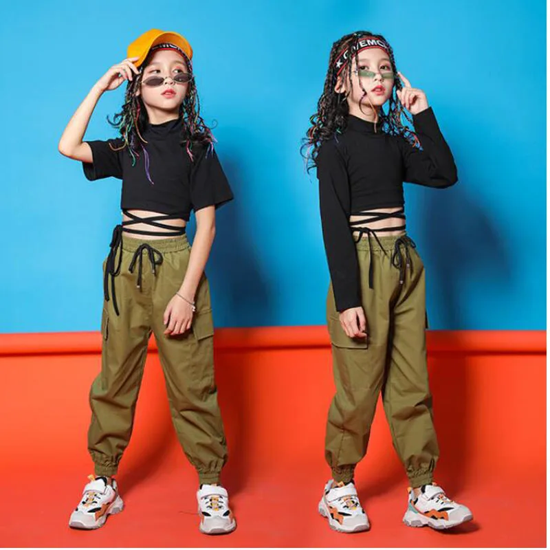 

Kid Ballroom Hip Hop Clothing Sweatshirt Jacket Tops Jogger Casual Pants for Girls Boy performance Dance Costume Clothes Wear