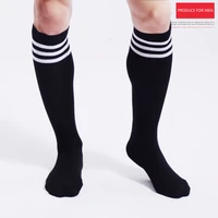 unisex men socks black white striped sport socks comfortable cotton striped socks black mens socks