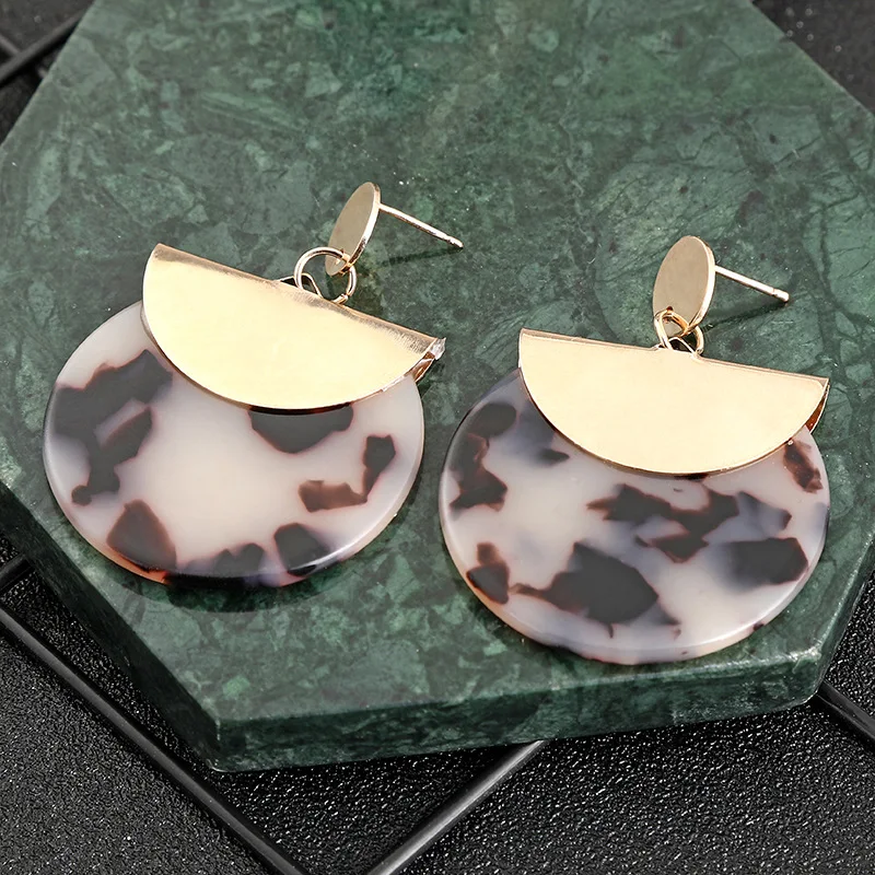 Женские серьги-кольца из акриловой смолы хит продаж 2019 новый корейский