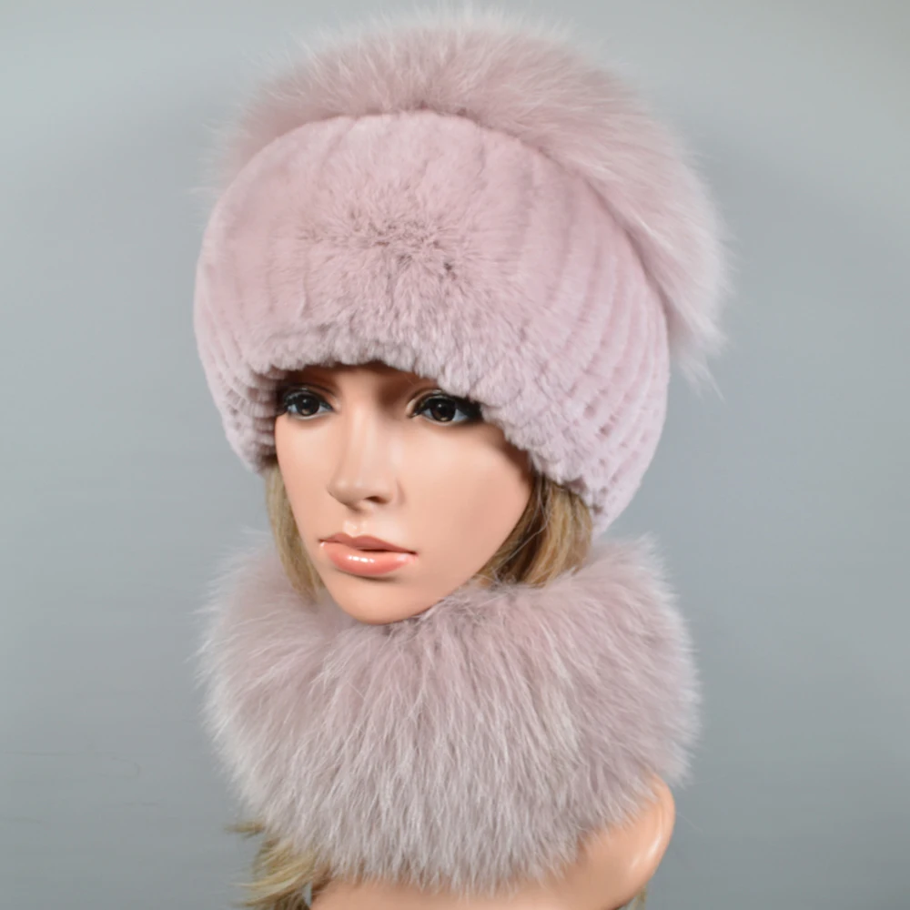 2021 Лидер продаж зимние модные женские туфли настоящий шарф из меха кролика рекс