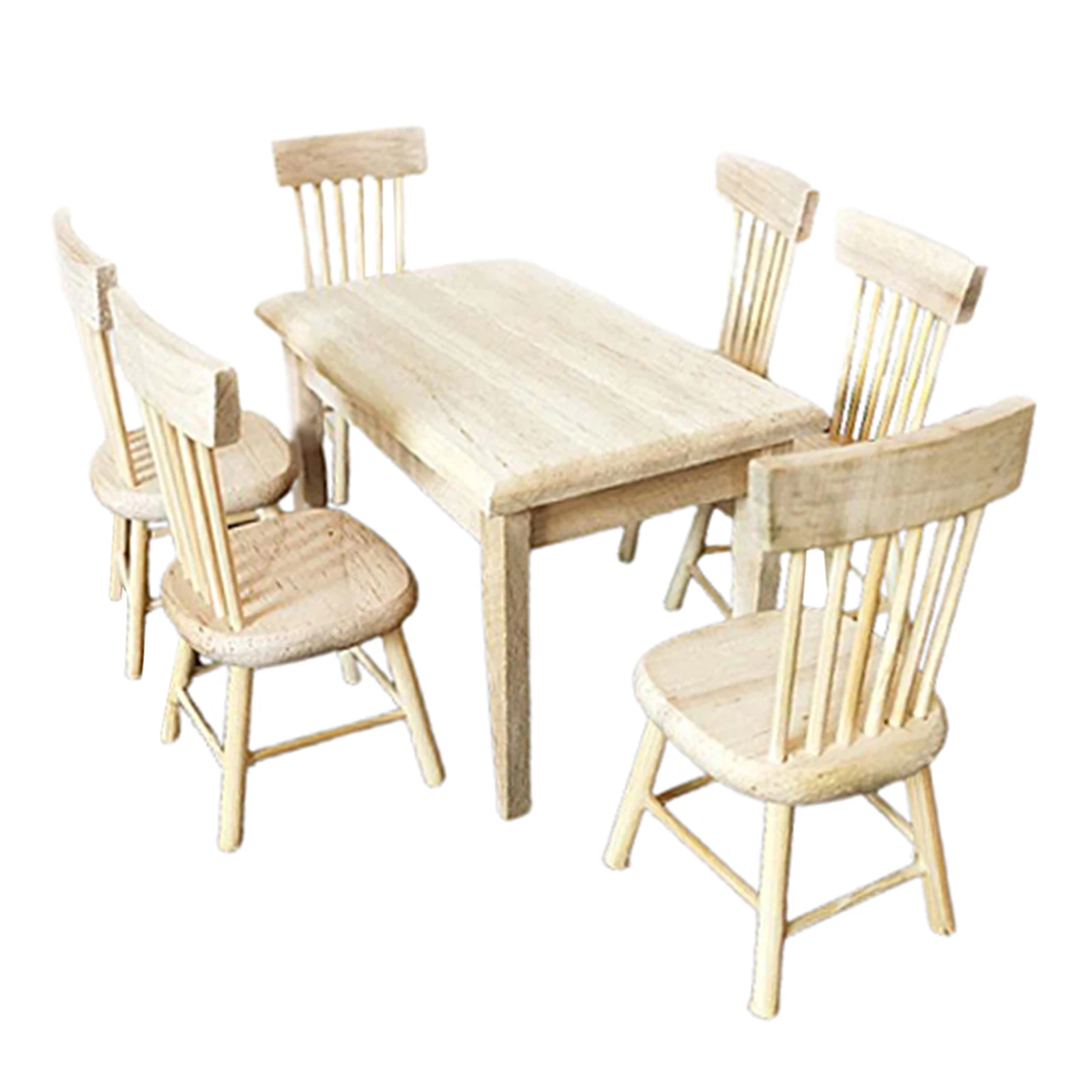 

1:12 Dolls House Mini Dining Room Table Set Furniture Pretend Play Life Scene Fairy Landscape Decoration Accs Kids Toy Age 3+