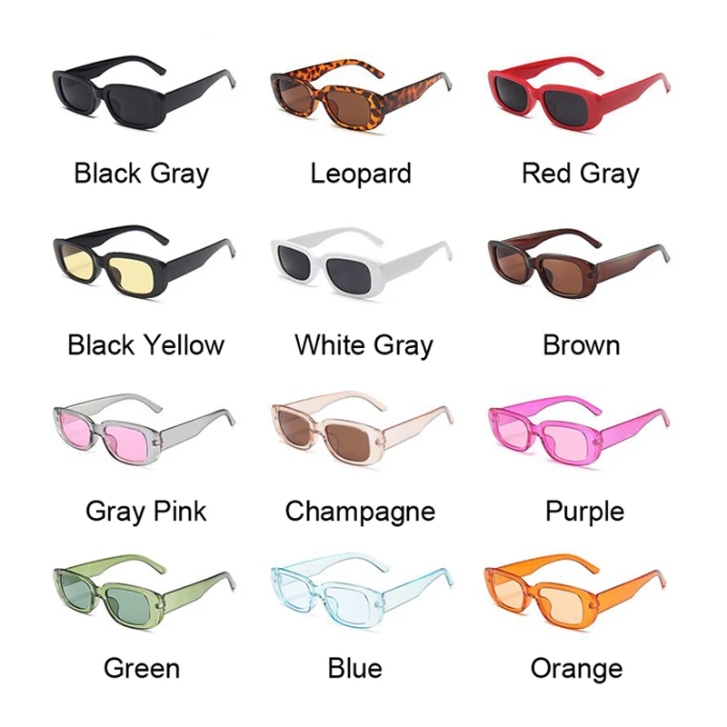 

2021 Square Sunglasses Women Luxury Brand Travel Small Rectangle Sun Glasses Female Fashion Retro Lunette De Soleil Femme