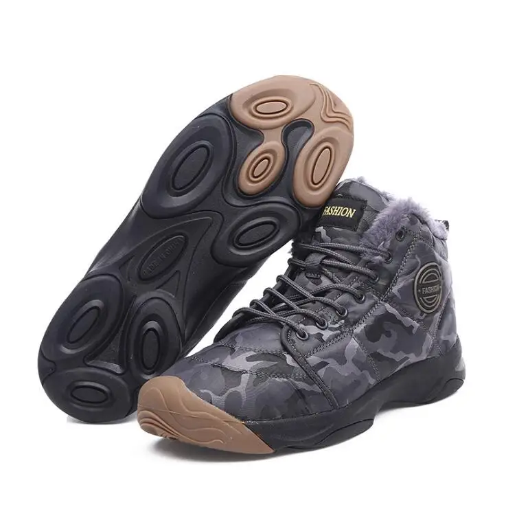 

Men Snow Boots Winter Plush Warm Ankle Boots Outdoor Super warm Men winter boots Unisex quality snow boots for men waterproof