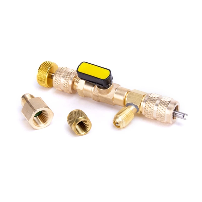 Очиститель сердечника клапана R410A R22 AC съемник двойного размера порт 1/4 и 5/16 дюйма