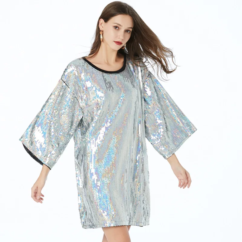 Свободные однотонные футболки в стиле Харадзюку большого размера с бисером