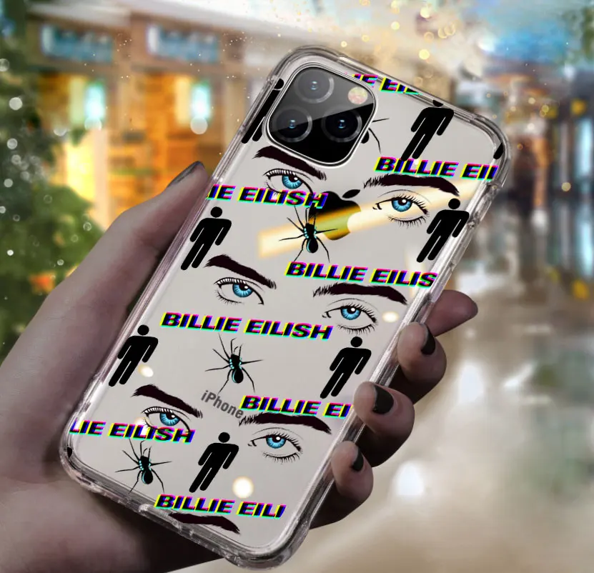 TPU A1056 Billie Eilish наклейки dont smile at me мультфильм чехол для телефона для iPhone 11 pro max 7 5S SE 6 6s 8 7 Plus X XR XS MAX Мягкий ТПУ чехол - Цвет: TPU A1056