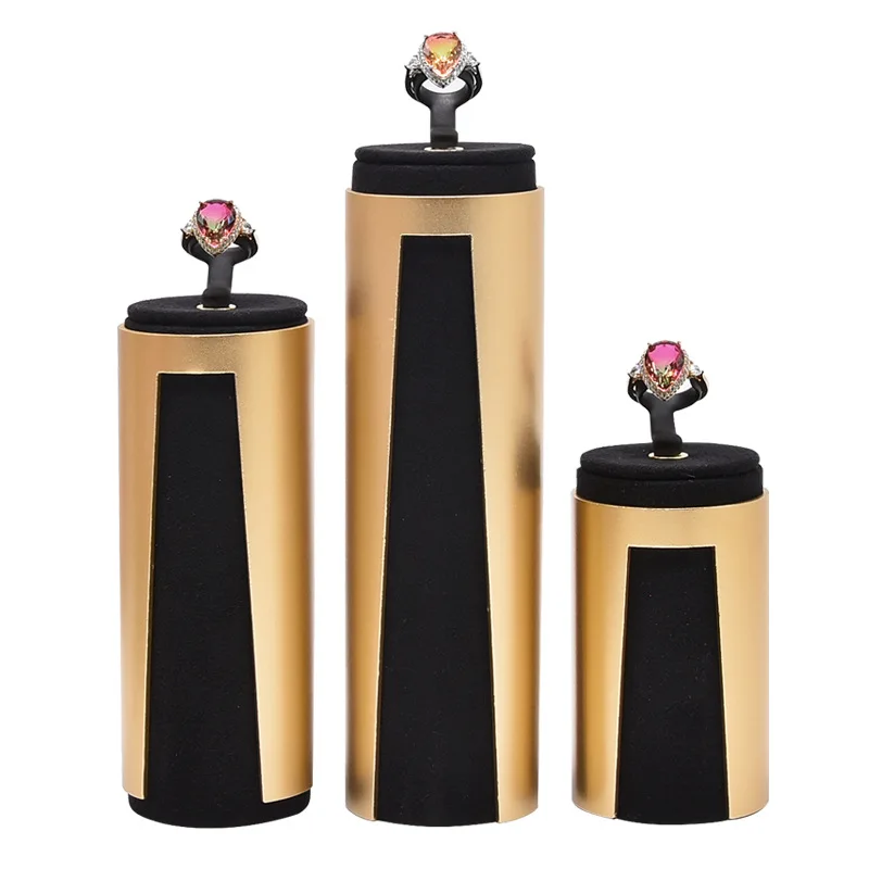 New Metal Jewelry Stand Creative Microfiber Ring Holder Earring Stand Display Stand Jewelry Display Props