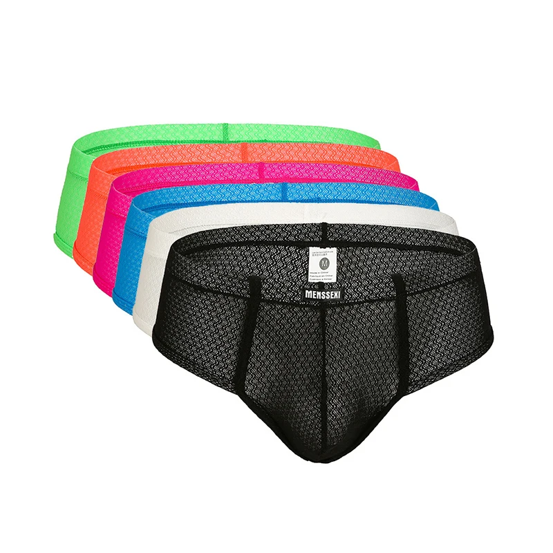 6 шт./лот мужские трусы боксеры с низкой талией сексуальные удобные нижнее белье