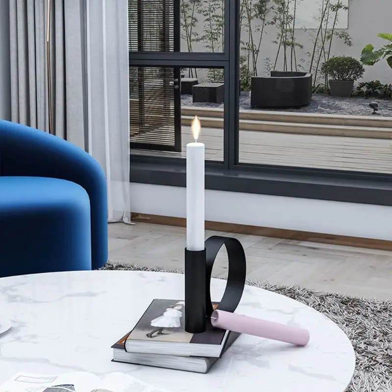 European Style Iron Candlestick Vintage Candle Holder Stand Table Centerpiece Living Dining Room Decoration | Дом и сад