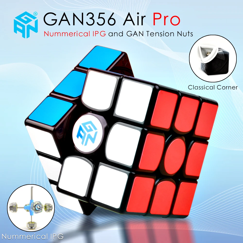 GAN 356 Air Pro 3x3x3 Магическая скорость кубик Гань с числовым IPG Профессиональный gan356 air