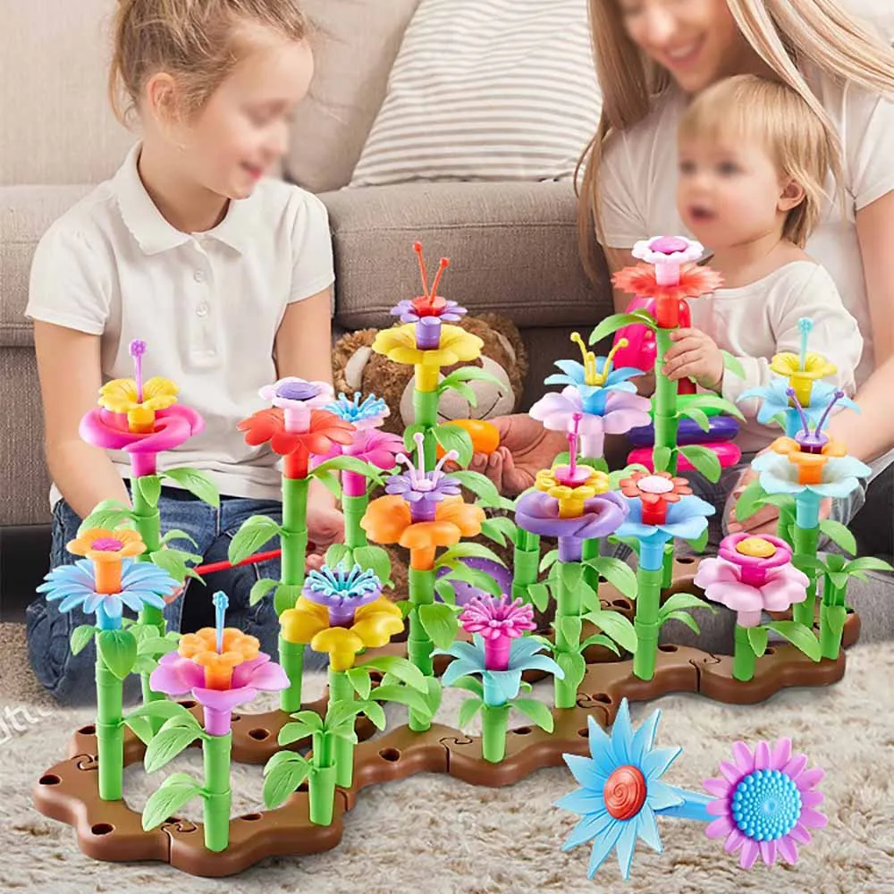 

Garden Flower Building Toy Garden Build Blocks Non-toxic BPA Free Educational Toy Activity Toddler Toys For Children
