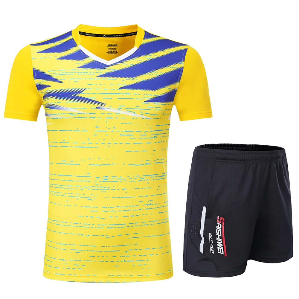 Новинка! Быстросохнущие Бадминтон футболка для мужчин/женщин спортивные рубашки