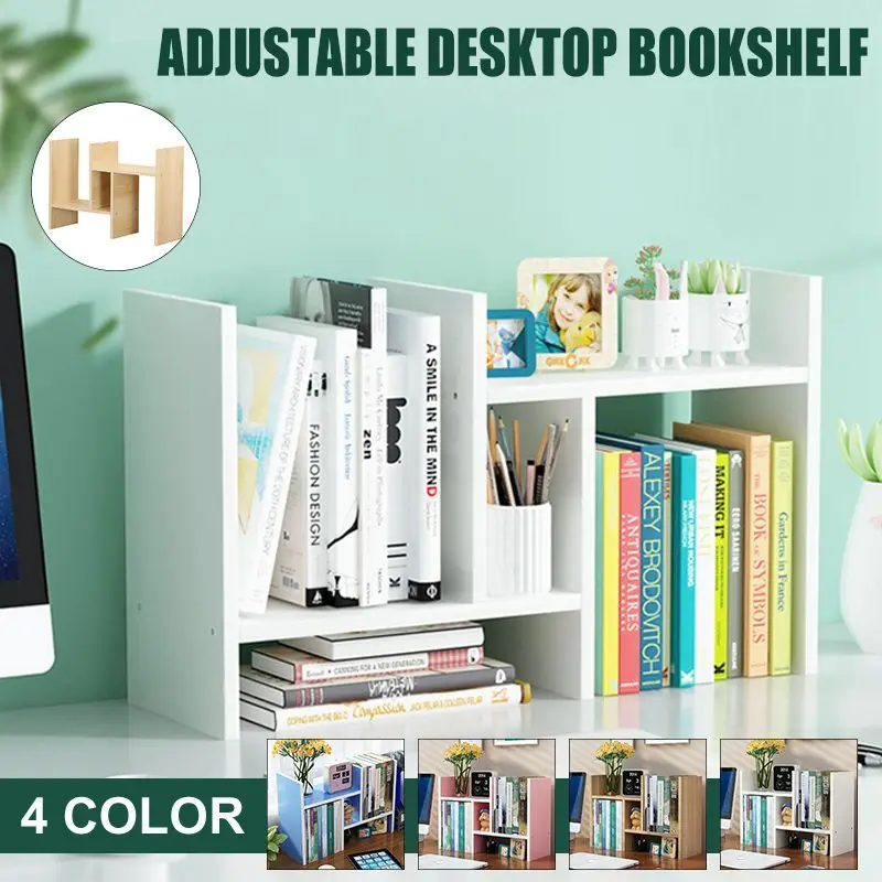 

Adjustable Bookshelf Students Dormitory Desktop Shelf Multilayer Countertop Bookcase Home Storage Shelf Organizer Display Rack