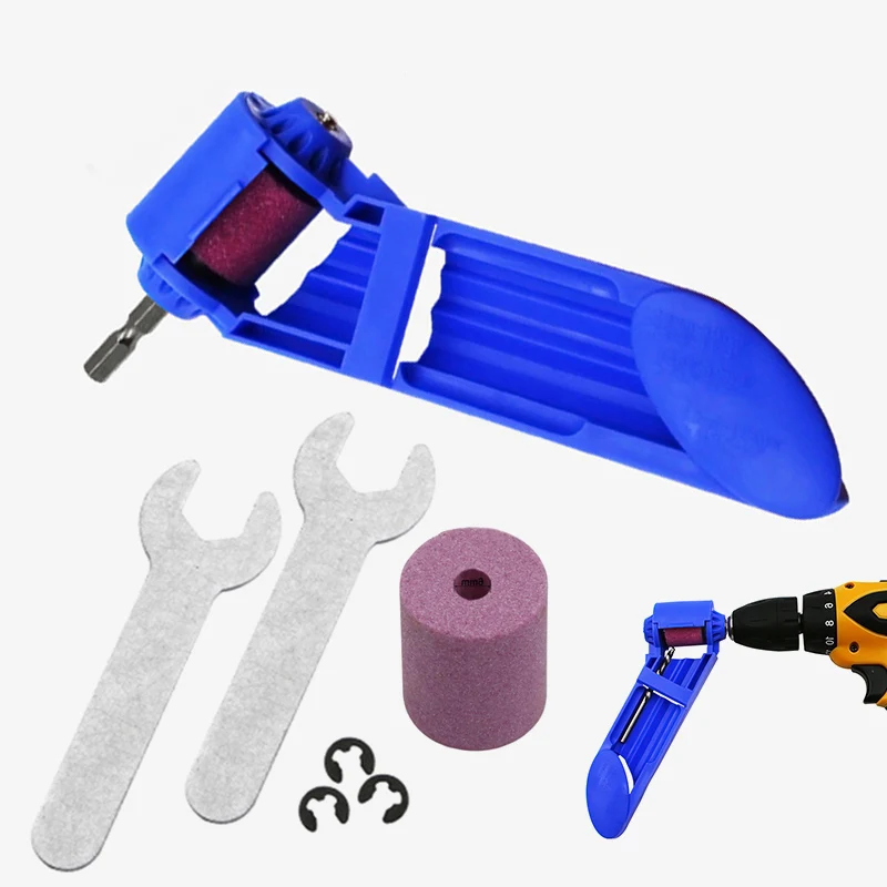 

Brown Corundum Drill Bit Sharpener Grinding Polishing Kit Set Portable