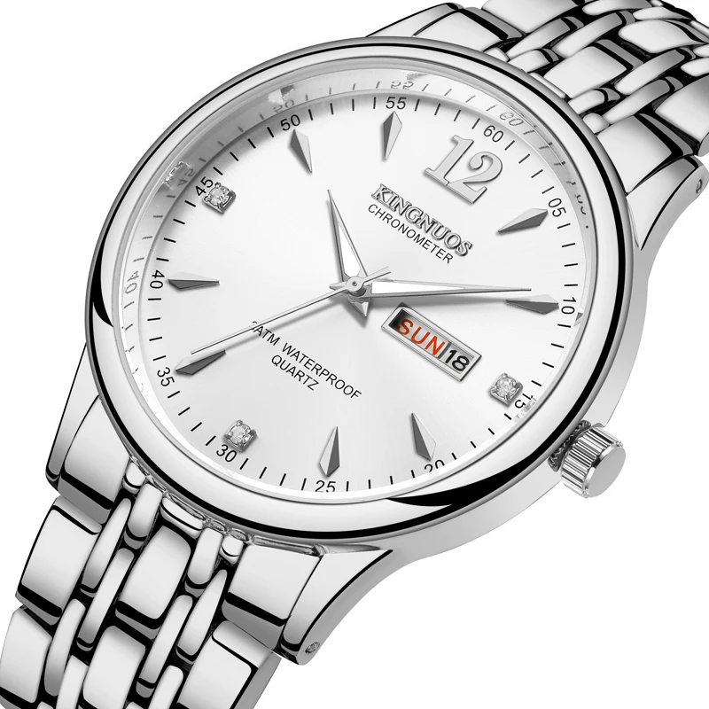 2020  KINGNUOS Luxury Men's Watch 30m Waterproof Date Clock Male Sports Watches Men Quartz Wrist Watch Relogio Masculino