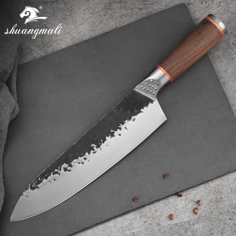8 дюймов нож шеф повара для нарезки мяса 5Cr15MoV кухонные ножи из нержавеющей стали