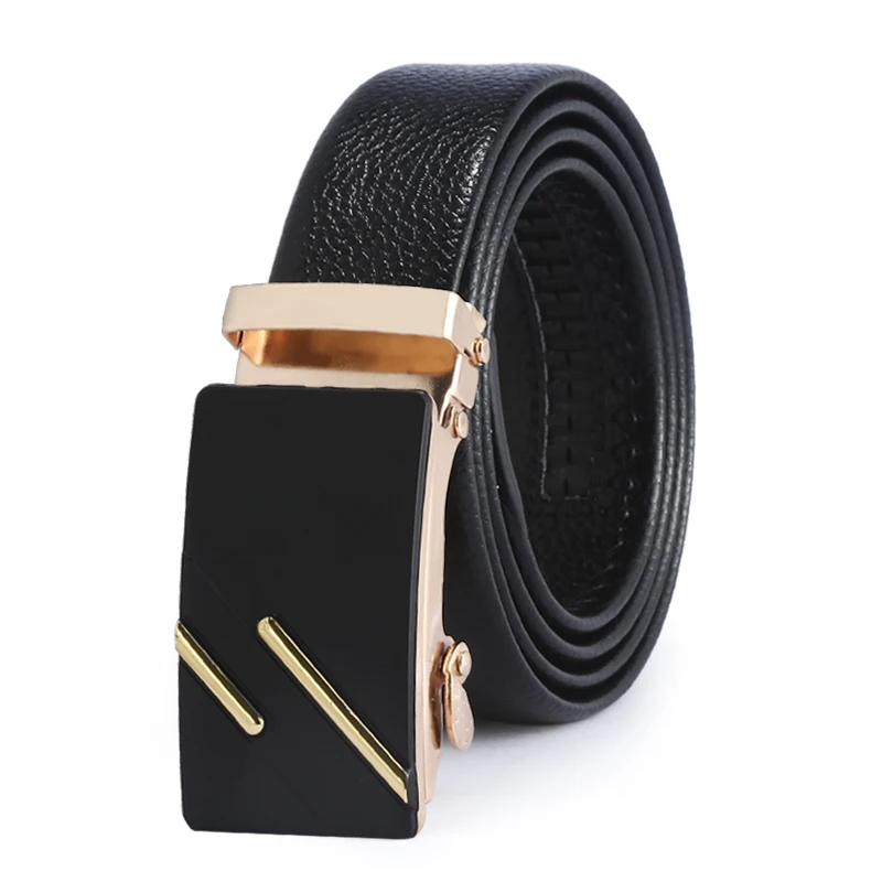 2020 HighQuality Automatic Buckle Cummerbunds cinturon hombre Male Genuine Leather Strap Belts For Men