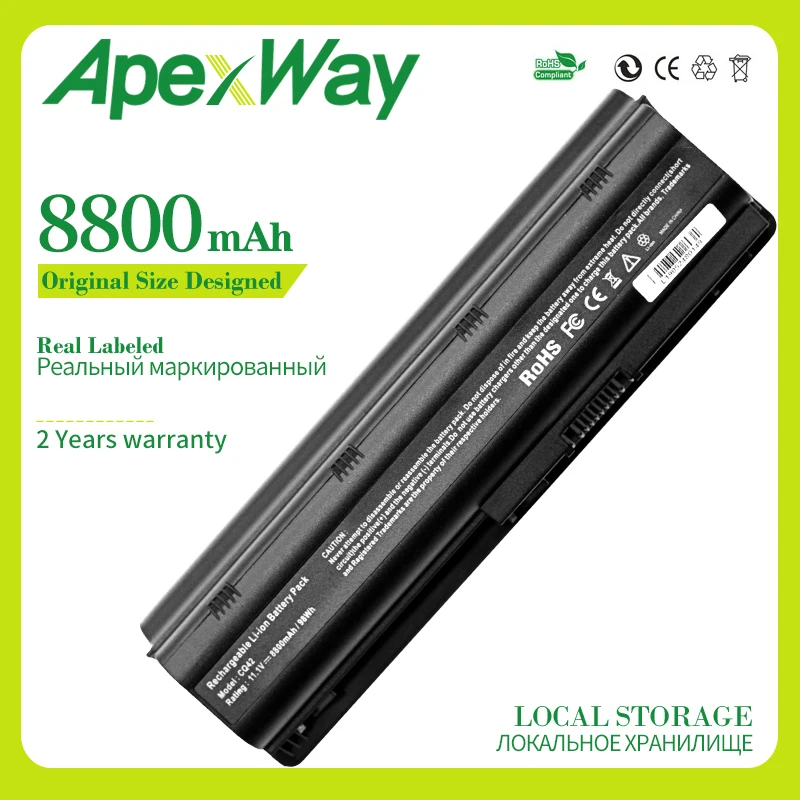 Apexway 12 Аккумулятор для ноутбука HP Pavilion dv5 dv6 dv7 g6 G32 G72 G42 G56 MU06 593554 001 MU09XL hstnn lb0w 593550