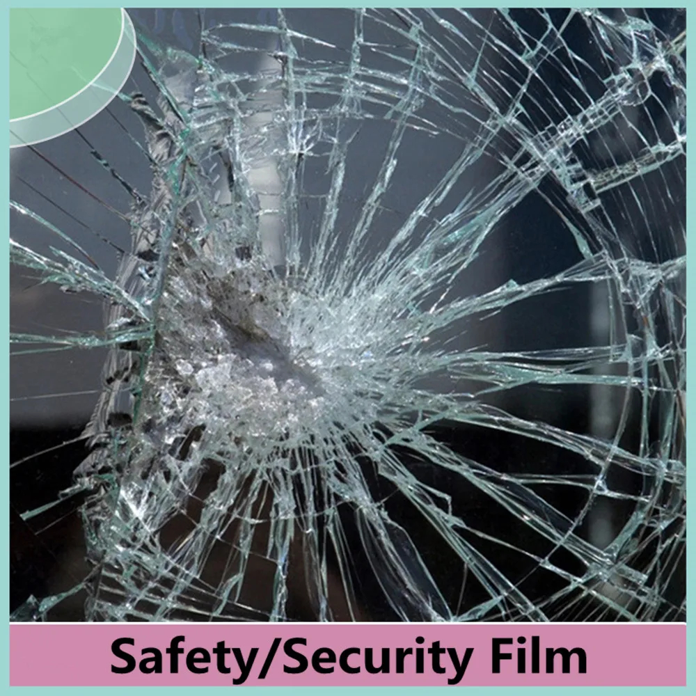 

Window Safety Film SUNCE 50*100/200/300/500cm Clear Glass Sticker Car Auto Home Shatterproof Protection Window Film 50 Micron