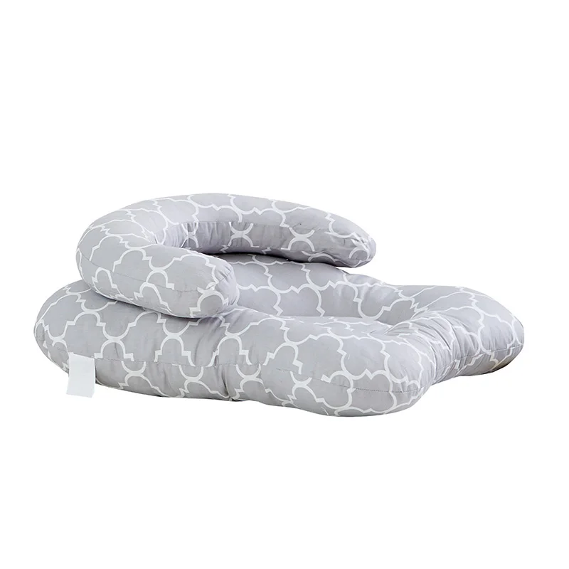 grey Комплект из 2 предметов, детское сиденье на подушку+ u-образная подушка, для новорожденных, детская кровать, детский диван, материнское Грудное вскармливание, подушка - Цвет: grey