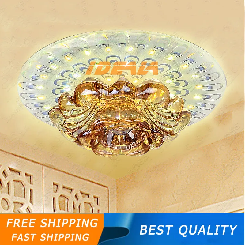 

New 9w k9 crystal lamp led downlight corridor lights background wall light Indoor light AC95-265V free shipping