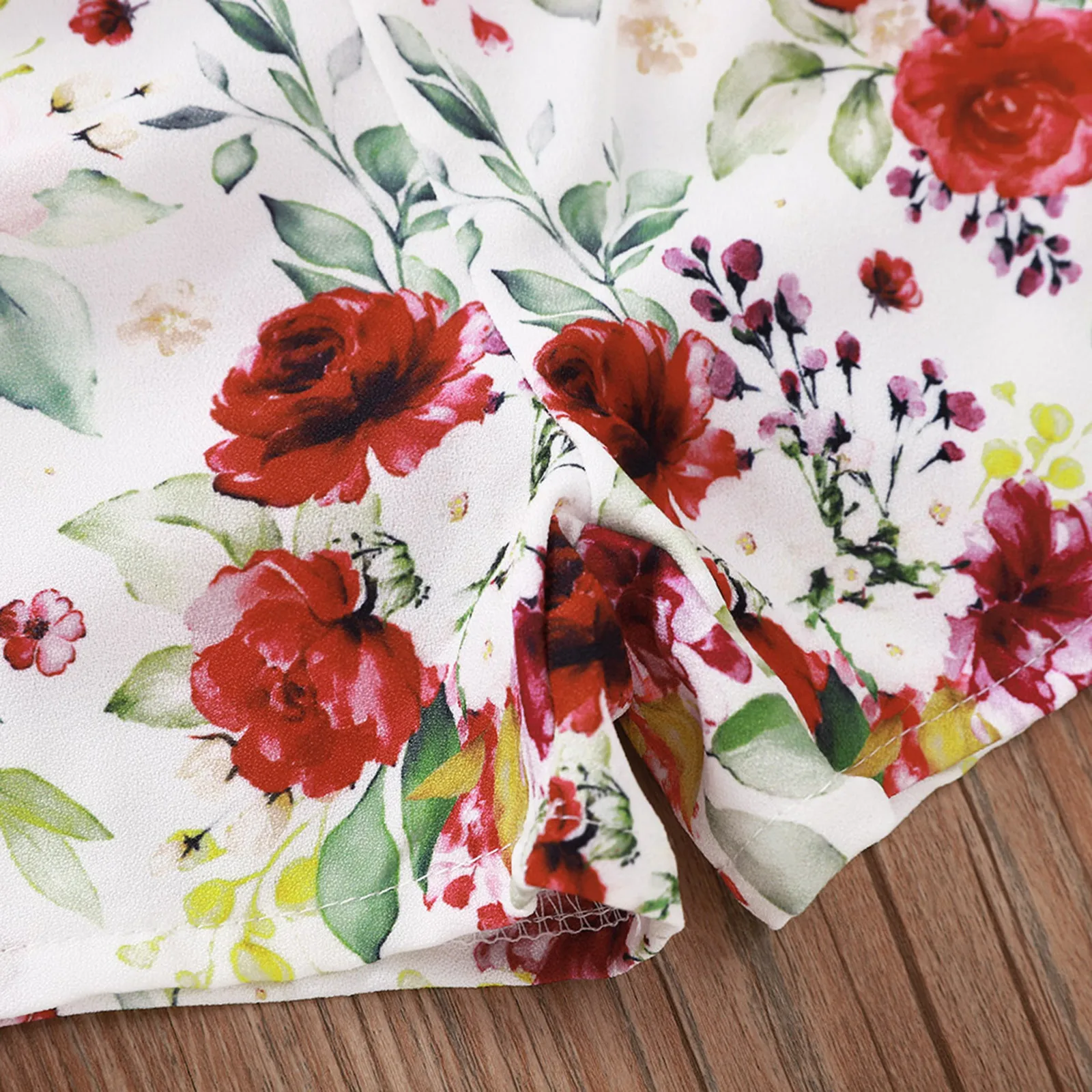 

Newborn Infant Baby Girls Camisol Vest Ruffled Tops+Bowknot Floral Shorts Set baby girl winter clothes set E1