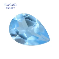 blue topaz natural loose topaz gemstone pear shape facetted cut size 3x410x14mm for diy jewelry free shipping