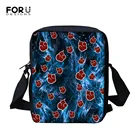 Лидер продаж, сумка-мессенджер FORUDESIGNS для подростков, крутая синяя сумка-мешок через плечо с 3D принтом Akatsuki, женская сумка на молнии