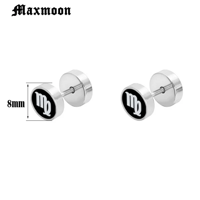 Maxmoon Новые Классические мужские панк-гвоздики из нержавеющей стали для мальчиков