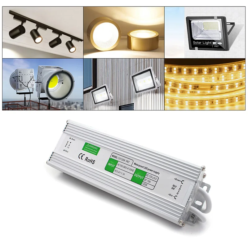 Светодиодный драйвер 12 В 24 водонепроницаемый источник питания трансформатор