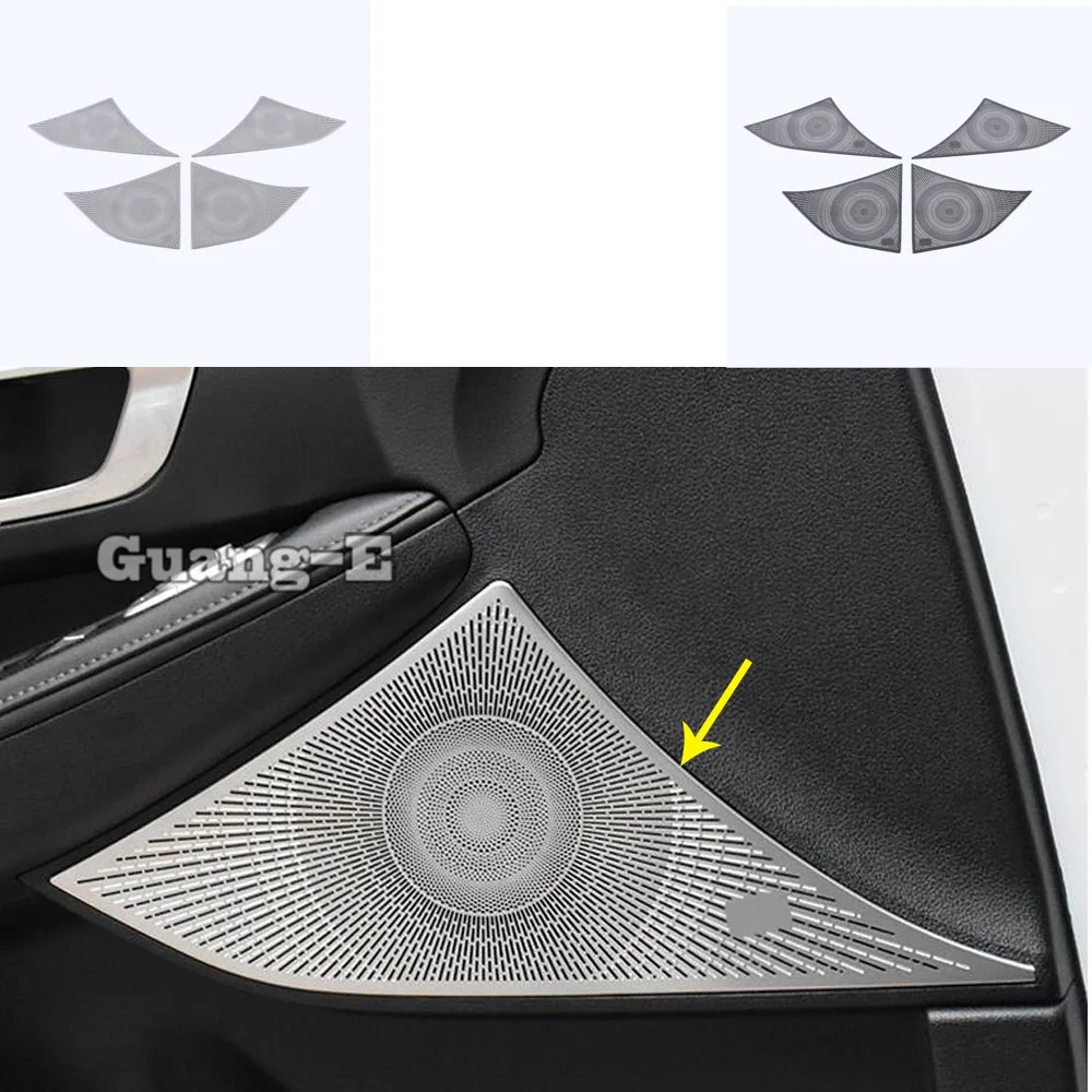 

For Hyundai Sonata DN8 10Th 2020 2021 Car Sticker Styling Detector Inside Audio Speak Sound Ring Circle Lamp Trim Parts 4pcs