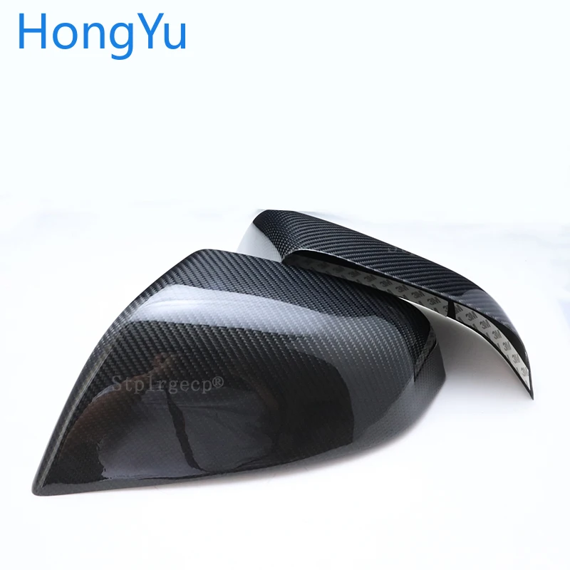 Carbon Fiber Rear View Mirror Cover Add on With double sided tape For Tesla Model x 100D 75D 90D p90D 2016 2017 2018 | Автомобили и